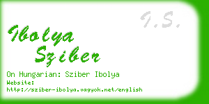 ibolya sziber business card